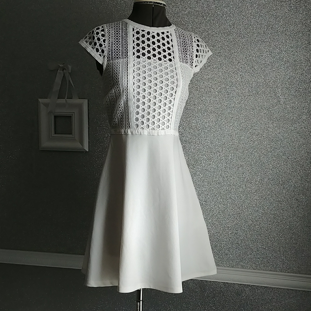 White skater dress